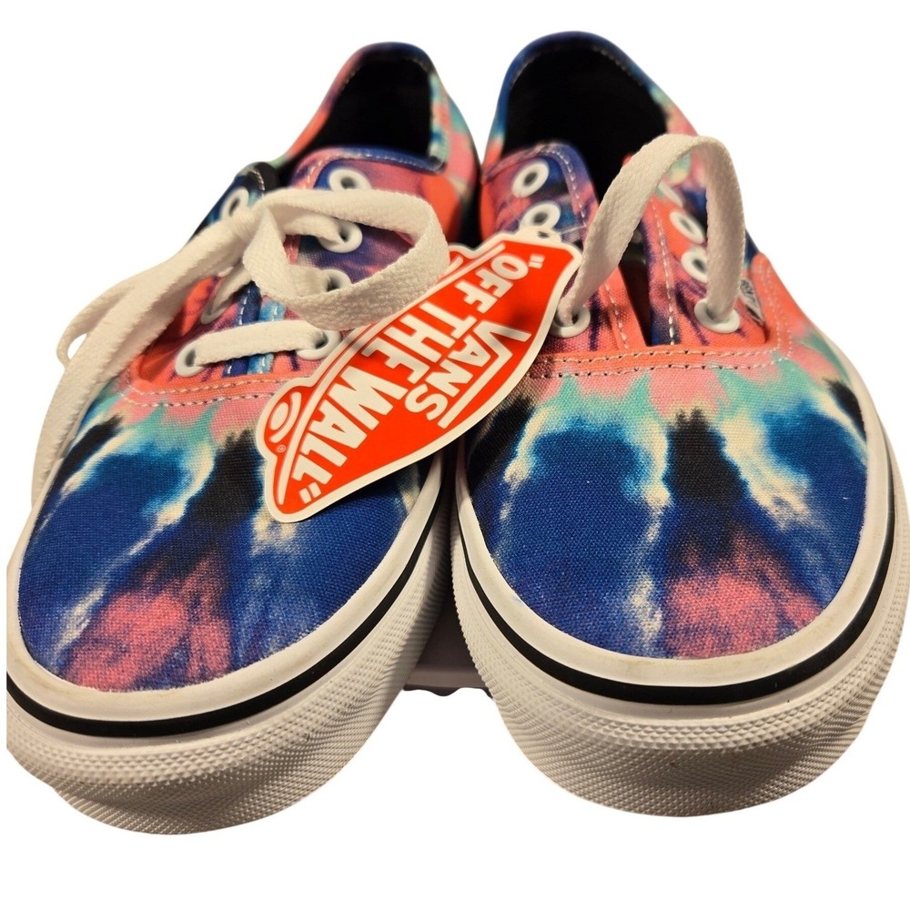 Vans Authentic Tie Dye Multi True White Canvas Skate Shoes Low Top NEW 721356